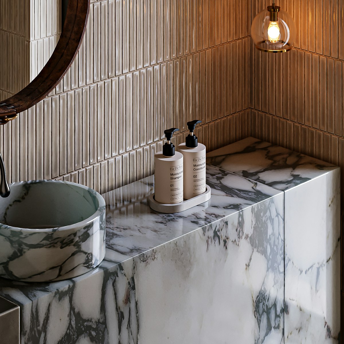 Mobile Bagno 100x52 con Lavabo Consolle Integrato - immagine di riferimento (mockup), da sostituire con foto reale prodotto